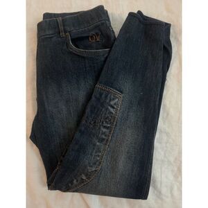 Ovation Women Equestrian Riding britches, size 26, Denim.
